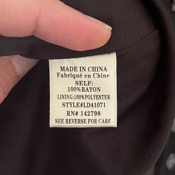 Loveriche Retro Boho Black & White Dress Geometric Print Large - Picture 10 of 12